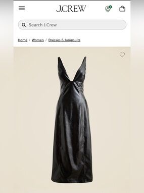 J, Crew Collection plunge dress in faux patent leather
